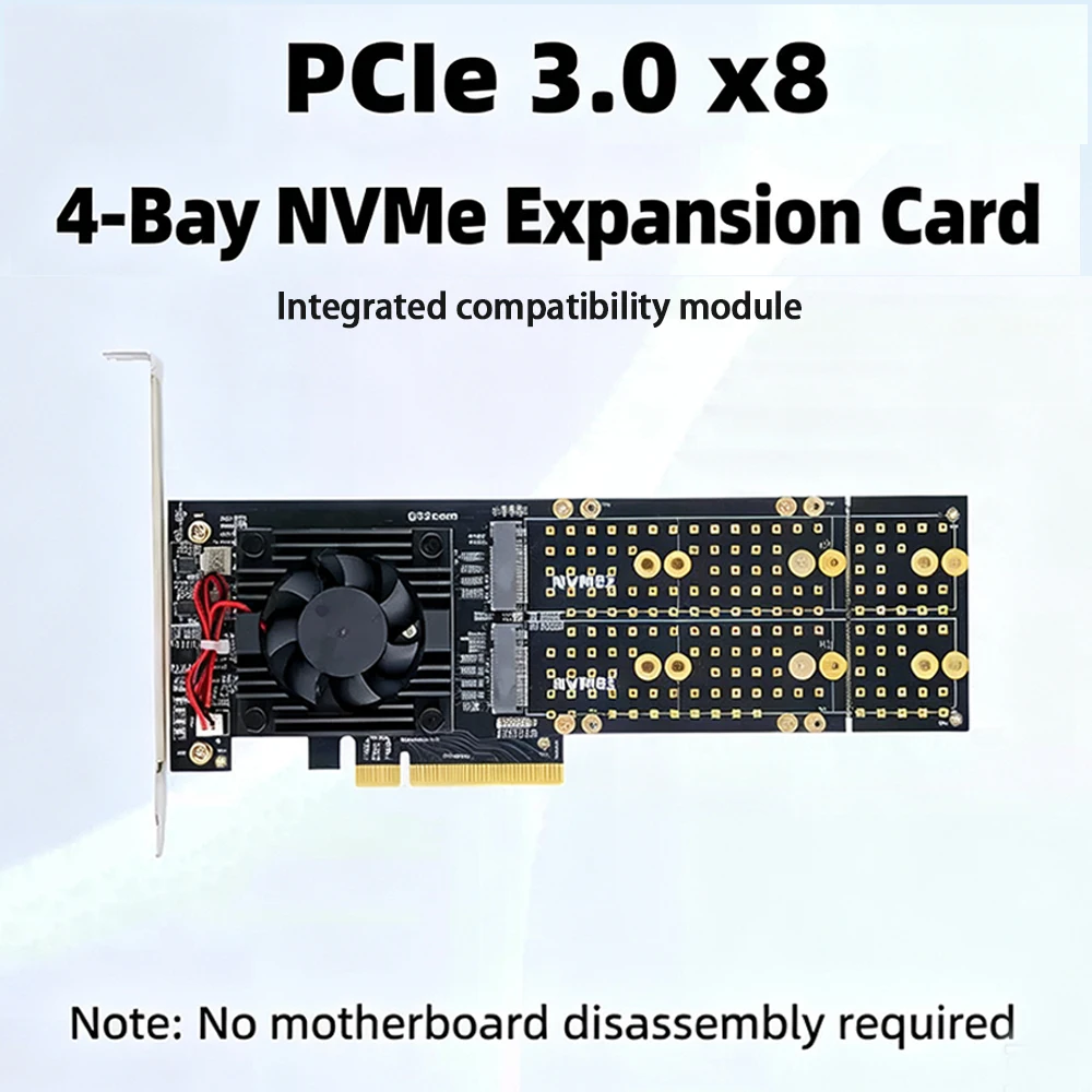 Placa de expansão PLX8747 Quad - Quad M.2 Nvme Pcie Bifurcation Card avaliação e preço