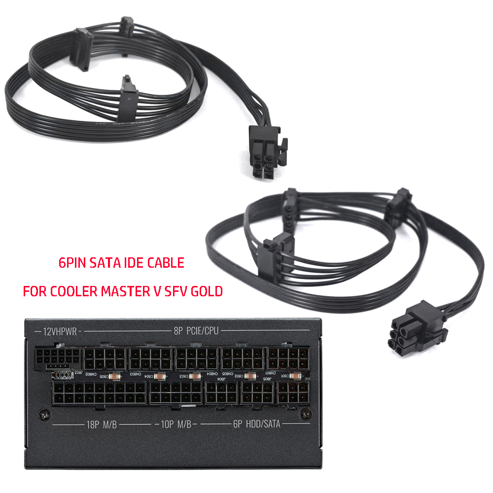 6pin pcie para 3 * sata molex  - Sfx Power Supply 850W Gold avaliação e preço