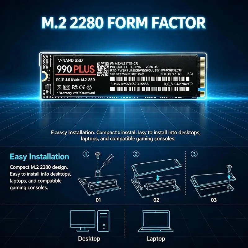 SSD 990 Plus NVMe M.2 2280 PCI - M.2 Nvme 4Tb Pcie 4.0 Ssd avaliação e preço