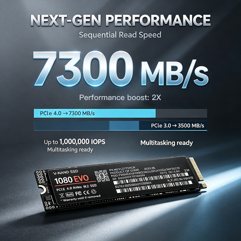 NOVO SSD NVMe PCIe 4.0 1080 EV - M.2 Nvme 4Tb Pcie 4.0 Ssd avaliação e preço